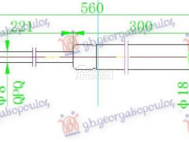 AMORTIZER GEPEK VRATA 5 VRATA za Seat Ibiza od 2015. do 2017. god.