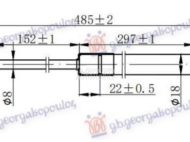 AMORTIZER GEPEK VRATA KARAVAN za Seat Ibiza od 2012. do 2015. god.