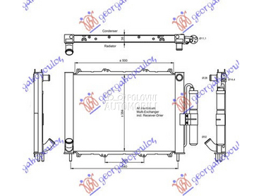 HLADNJAK MOTORA I KLIME (51x38 za Renault Kangoo od 2003. do 2008. god.