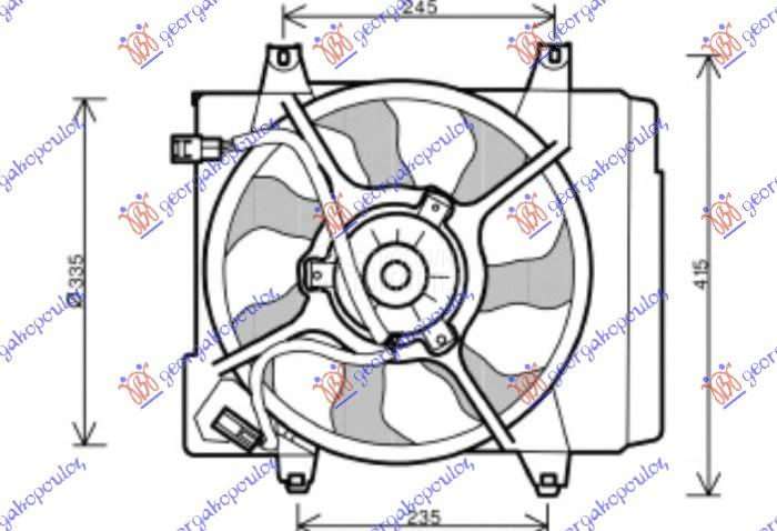 VENTILATOR KOMPLET (BENZIN/DIZ