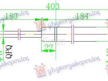 AMORTIZER GEPEK VRATA (403L-62 za Audi TT od 1998. do 2006. god.