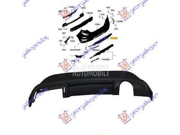 SPOJLER ZADNJEG BRANIKA DONJI za Ford Fiesta od 2013. do 2017. god.