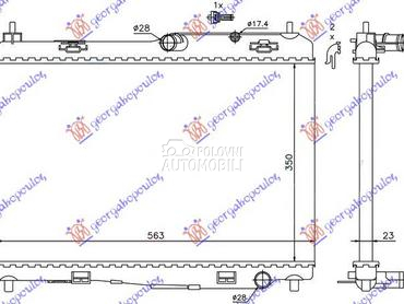 HLADNJAK MOTORA 1.25/1.4/1.6 B za Ford Fiesta od 2008. do 2013. god.