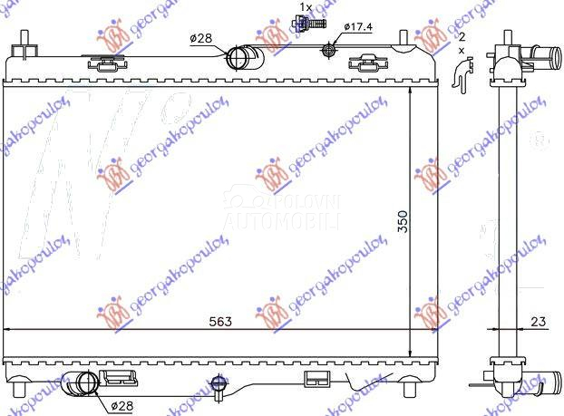 HLADNJAK MOTORA 1.4/1.6 TDCI (