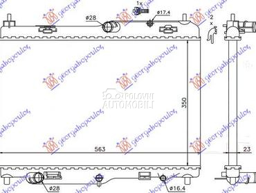 HLADNJAK MOTORA 1.4 BENZIN (AU za Ford Fiesta od 2008. do 2013. god.