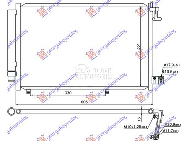 HLADNJAK KLIME BENZIN - 1.4 TD za Ford Fiesta od 2008. do 2013. god.