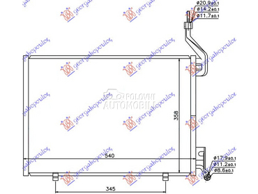 HLADNJAK KLIME 1.6 TDCi DIZEL za Ford Fiesta od 2008. do 2013. god.