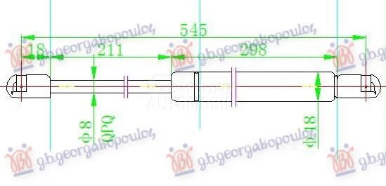 AMORTIZER GEPEK VRATA (544L-33