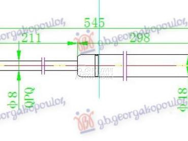 AMORTIZER GEPEK VRATA (544L-33 za Ford Fiesta od 2013. do 2017. god.