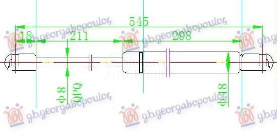 AMORTIZER GEPEK VRATA (544L-33