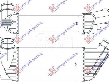 HLADNJAK INTERKULERA 2.0 HDi D za Peugeot Expert od 2007. do 2016. god.