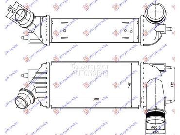HLADNJAK INTERKULERA 2.0 HDi D za Peugeot Expert od 2007. do 2016. god.