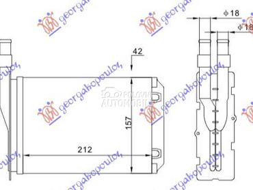 GREJAC KABINE 212x157 za Renault Express od 1988. do 1991. god.