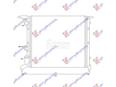 HLADNJAK MOTORA 1.2/1.4cc 8V ( za Renault Clio od 1990. do 1994. god.