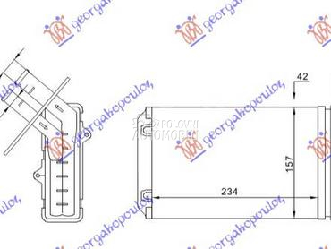GREJAC KABINE (234x157) za Renault Megane od 1996. do 1998. god.