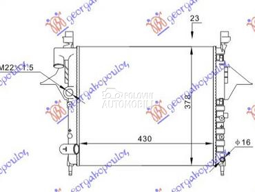 HLADNJAK MOTORA 1.2i (MAN/AUTO za Renault Twingo od 1992. do 1998. god.