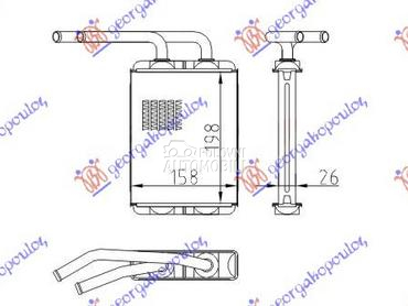 GREJAC KABINE (198x158) (TIP D za Renault Twingo od 2000. do 2007. god.