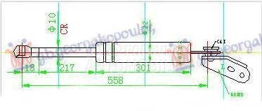 AMORTIZER GEPEK VRATA (558L-45