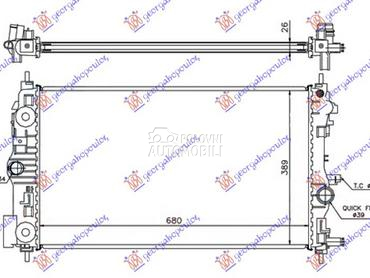 HLADNJAK MOTORA 1.4 TURBO (A14 za Opel Insignia od 2013. do 2017. god.