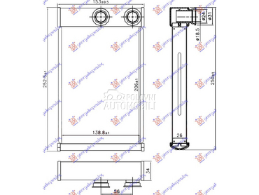 GREJAC KABINE (205x140x26) za Opel Insignia od 2008. do 2013. god.