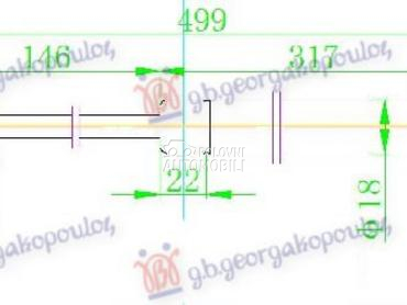 AMORTIZER GEPEK VRATA 5 VRATA za Opel Insignia od 2008. do 2013. god.