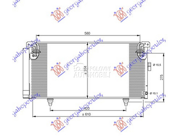 HLADNJAK KLIME BENZIN/DIZEL (6 za Subaru Legacy od 2004. do 2010. god.