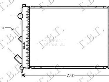 HLADNJAK MOTORA 1.8/2.0 (63.4x za Renault Laguna od 1998. do 2000. god.