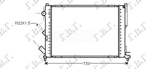 HLADNJAK MOTORA 1.8/2.0 (63.4x