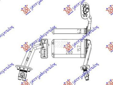 GREJAC KABINE (260x157x42) (TI za Renault Laguna od 1994. do 1998. god.
