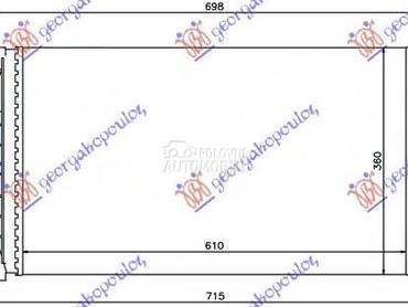 HLADNJAK INTERKULERA 2.0i 8V T za Peugeot 406 od 1996. do 2005. god.