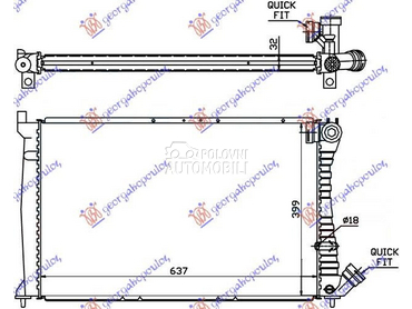 HLADNJAK MOTORA 2.0i 8V TURBO za Peugeot 406 od 1996. do 2005. god.