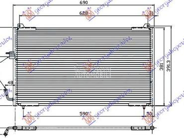 HLADNJAK KLIME BENZIN/DIZEL (6 za Peugeot 406 od 1996. do 2005. god.