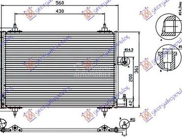 HLADNJAK KLIME BENZIN/DIZEL (5 za Peugeot 607 od 2000. do 2007. god.