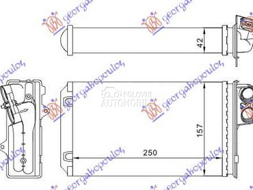 GREJAC KABINE (250x157) 99- (V za Peugeot 406 od 1996. do 2005. god.