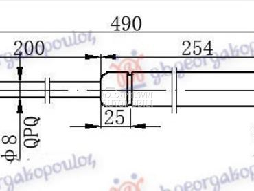 AMORTIZER GEPEK VRATA -99 (SED za Peugeot 406 od 1996. do 2005. god.