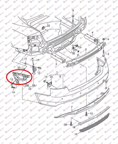 NOSAC ZADNJEG BRANIKA BOCNI PL