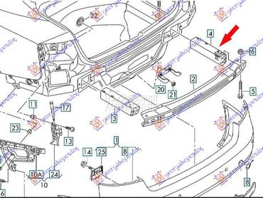 NOSAC SINE ZADNJEG BRANIKA ALU za Audi A5 od 2007. do 2011. god.