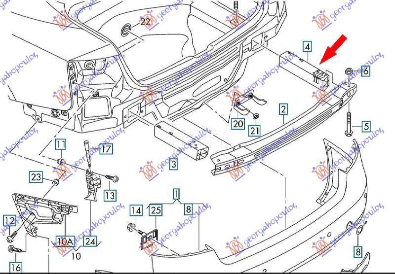 NOSAC SINE ZADNJEG BRANIKA ALU