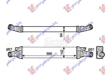 HLADNJAK INTERKULERA 1.8-2.0 T za Audi A4 od 2007. do 2011. god.