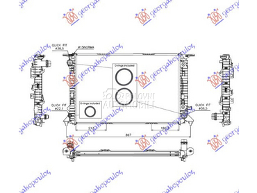 HLADNJAK MOTORA 2.7/3.0 Tdi - za Audi A5 od 2011. do 2016. god.