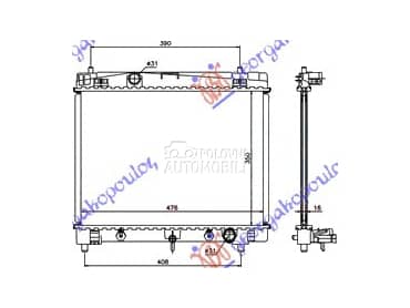 HLADNJAK MOTORA 1.5i 16V... za Toyota Yaris od 2005. do 2011. god.