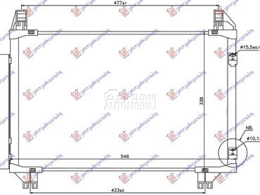 HLADNJAK KLIME 1.0/1.3i16v... za Toyota Yaris od 2005. do 2011. god.