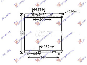 HLADNJAK MOTORA 1.4/1.6... za Peugeot 208 od 2012. do 2015. god.