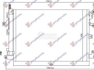 HLADNJAK KLIME BENZIN/DIZEL (6 za Volvo XC90 od 2003. do 2014. god.