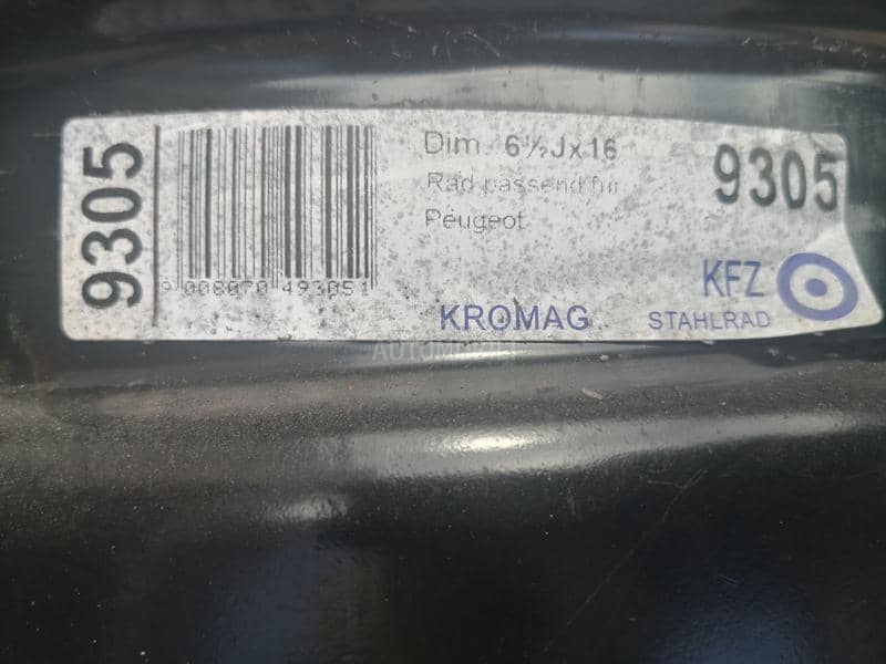 Čelične felne Pezo, Citroen 16" 5 x 108