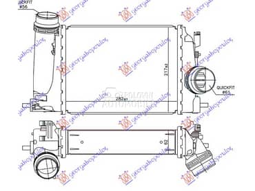 HLADNJAK INTERKULERA 1.5 DCi za Nissan Qashqai od 2013. do 2017. god.