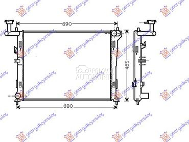 HLADNJAK MOTORA 1.4/1.6/2.0 BE za Hyundai i30 od 2007. do 2012. god.