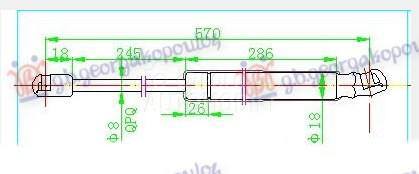 AMORTIZER GEPEK VRATA (569L-31
