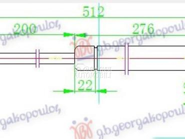 AMORTIZER GEPEK VRATA KARAVAN za Hyundai i30 od 2007. do 2012. god.