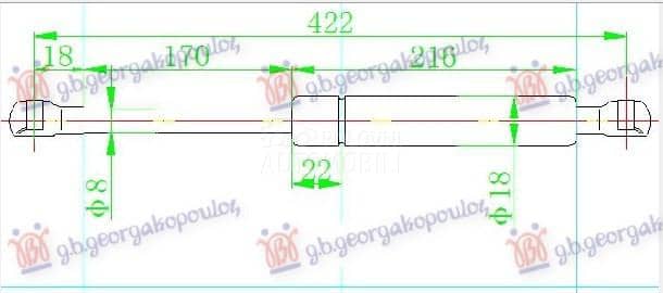 AMORTIZER GEPEK VRATA 380...